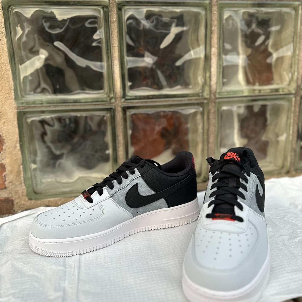 Nike Air Force 1 Low in Black, Grey, and White